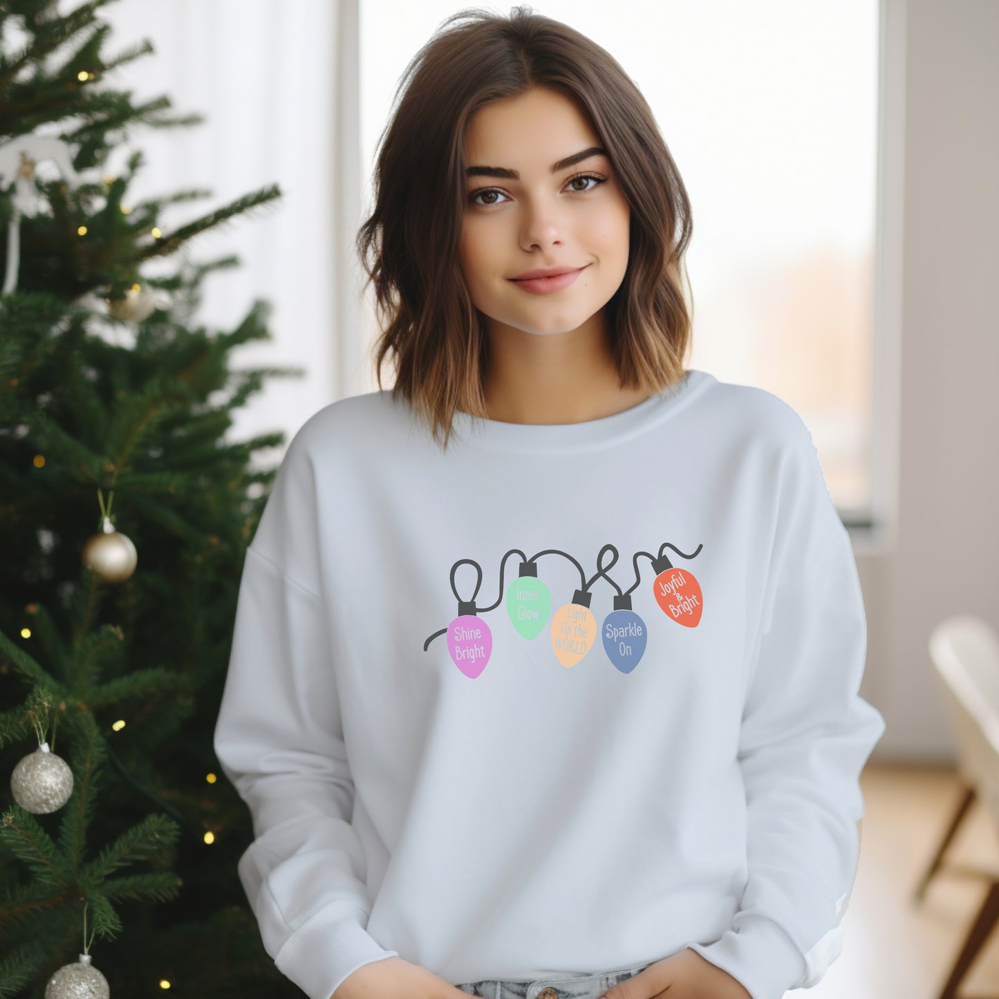 Mindful Lights Christmas Sweatshirt